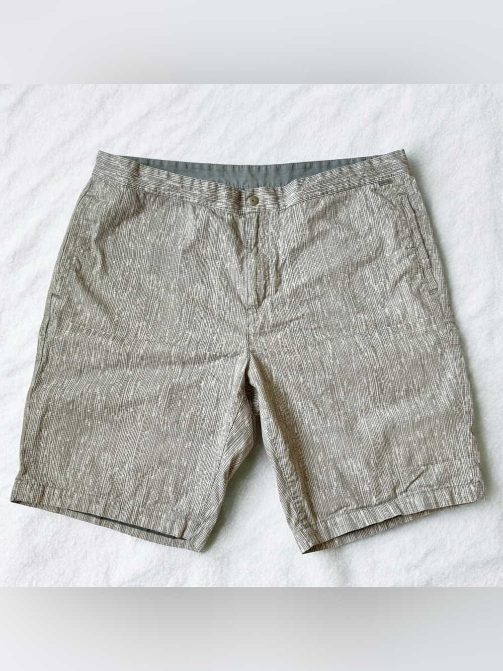 CALVIN KLEIN Chino Shorts Men's 37 (Tag 38) Modern Gray White Cotton Golf Unworn